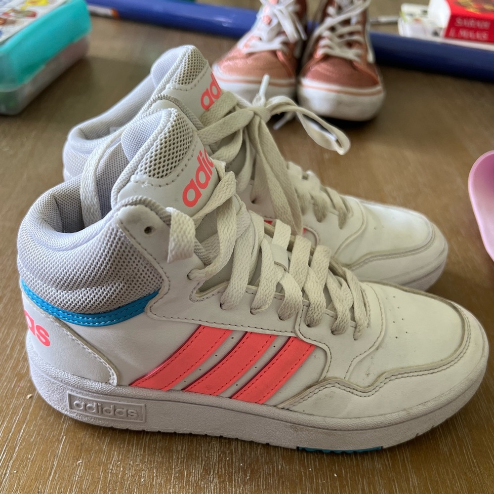 Adidas high top sneakers size 2